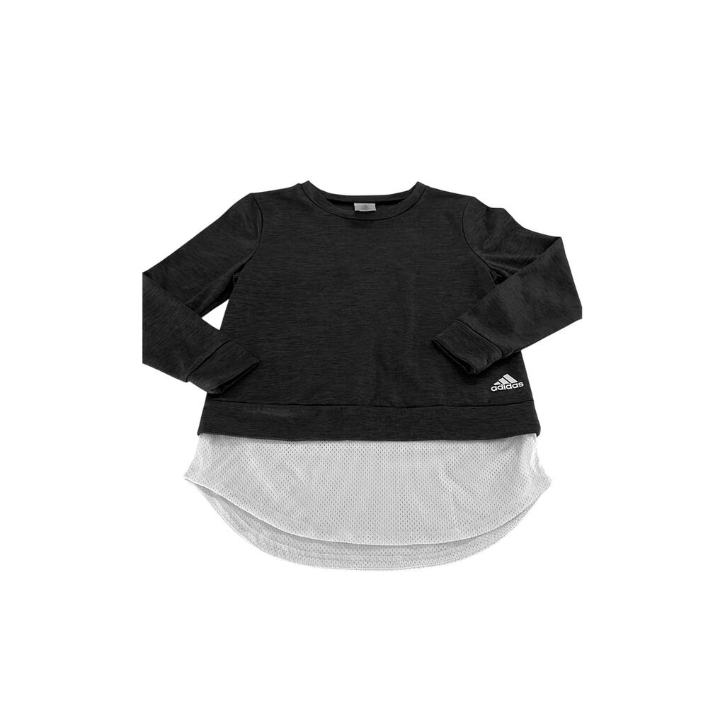 Adidas Two Tone Crewneck Pullover Sweatshirt Size Youth Girl's Large (14)